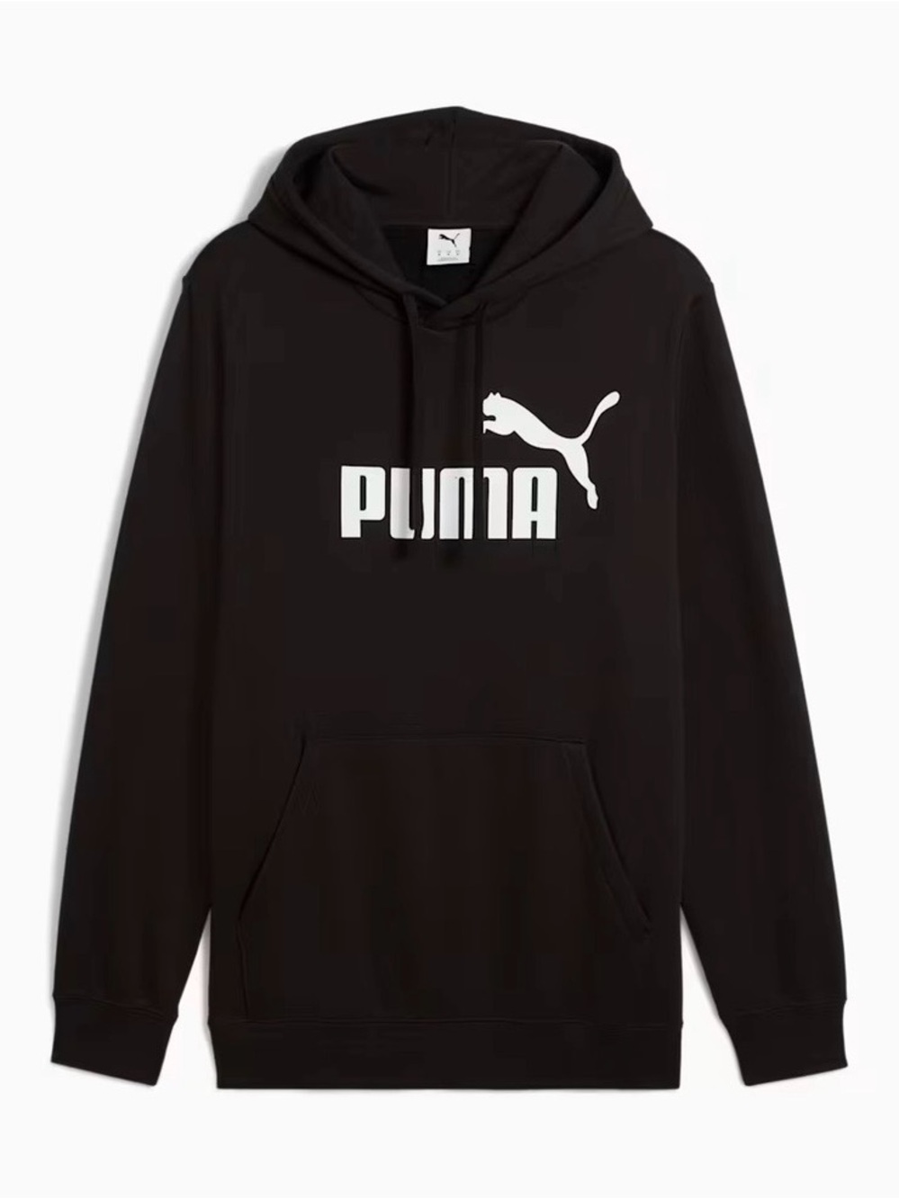 Puma Men's XL Black ESS No. 1 Logo Hoodie FL US Fleece Pullover Pocket 687981 01